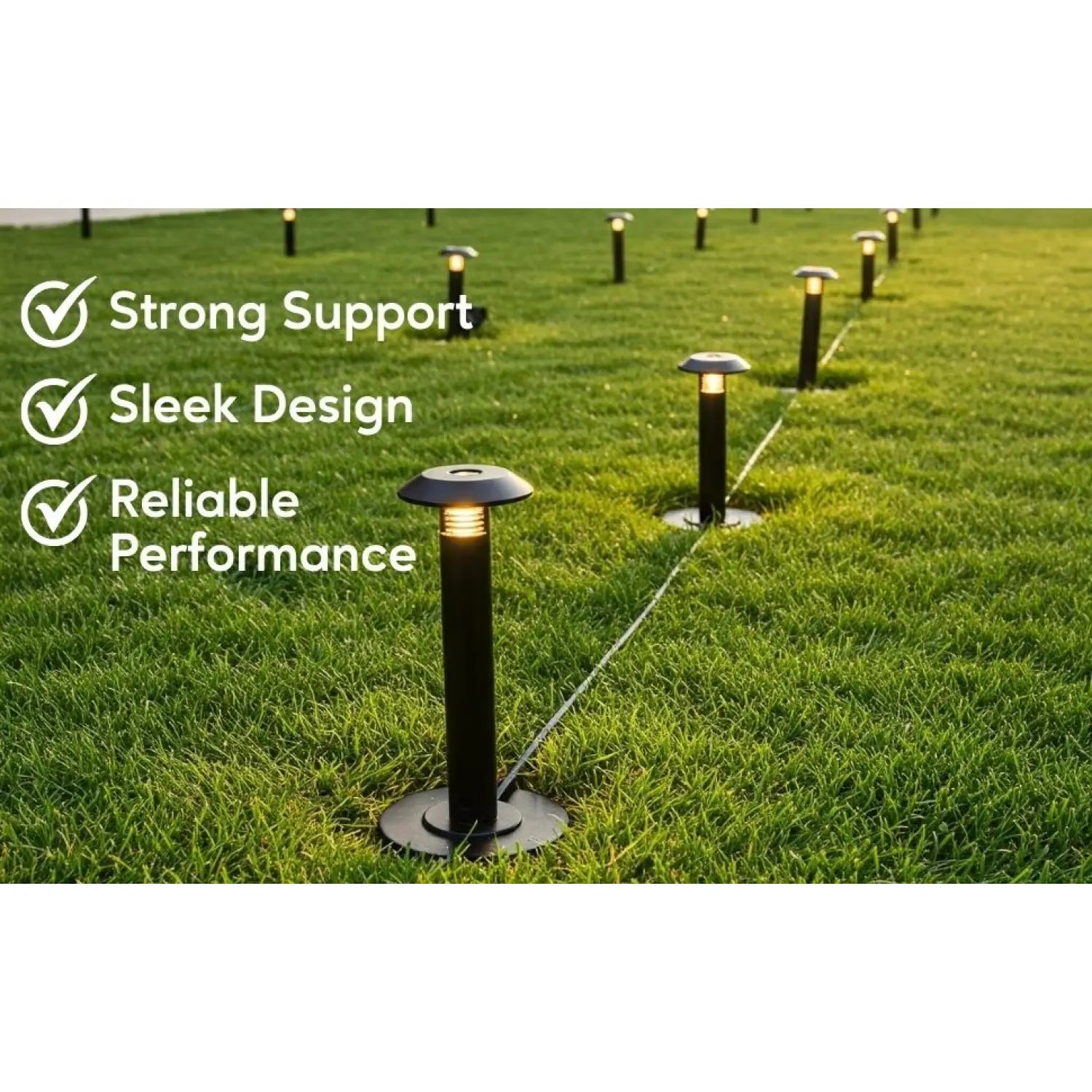 8-Inch Stake In Ground with NPT Thread for 12V Fixtures - 1/2" NPT Thread
