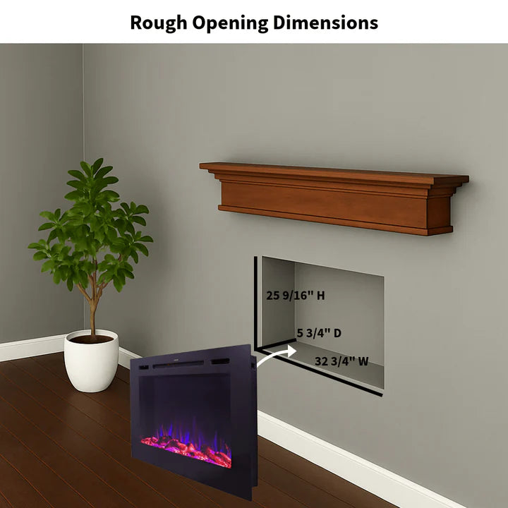 Touchstone The Forte® 40" Recessed Smart Electric Fireplace with Heat – 80006