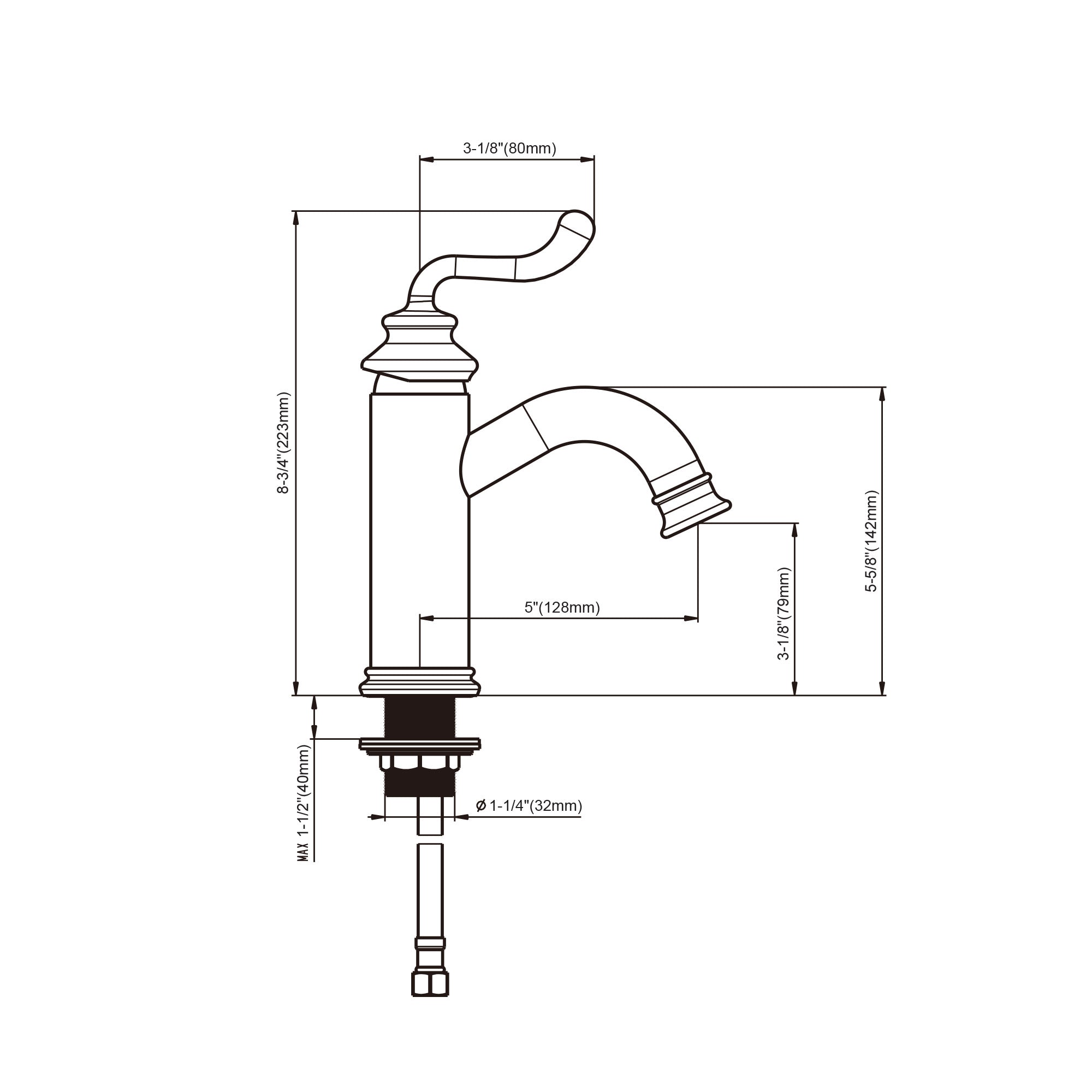 Single Handle Lavatory Faucet - 8001 001