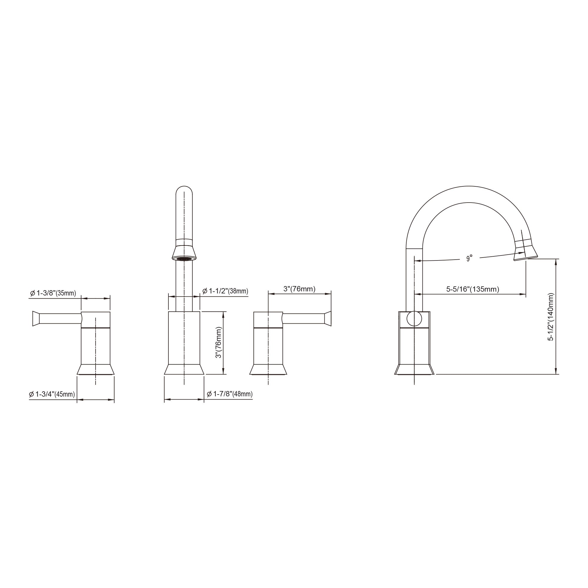Two Handle Lavatory Faucet - 8001 003