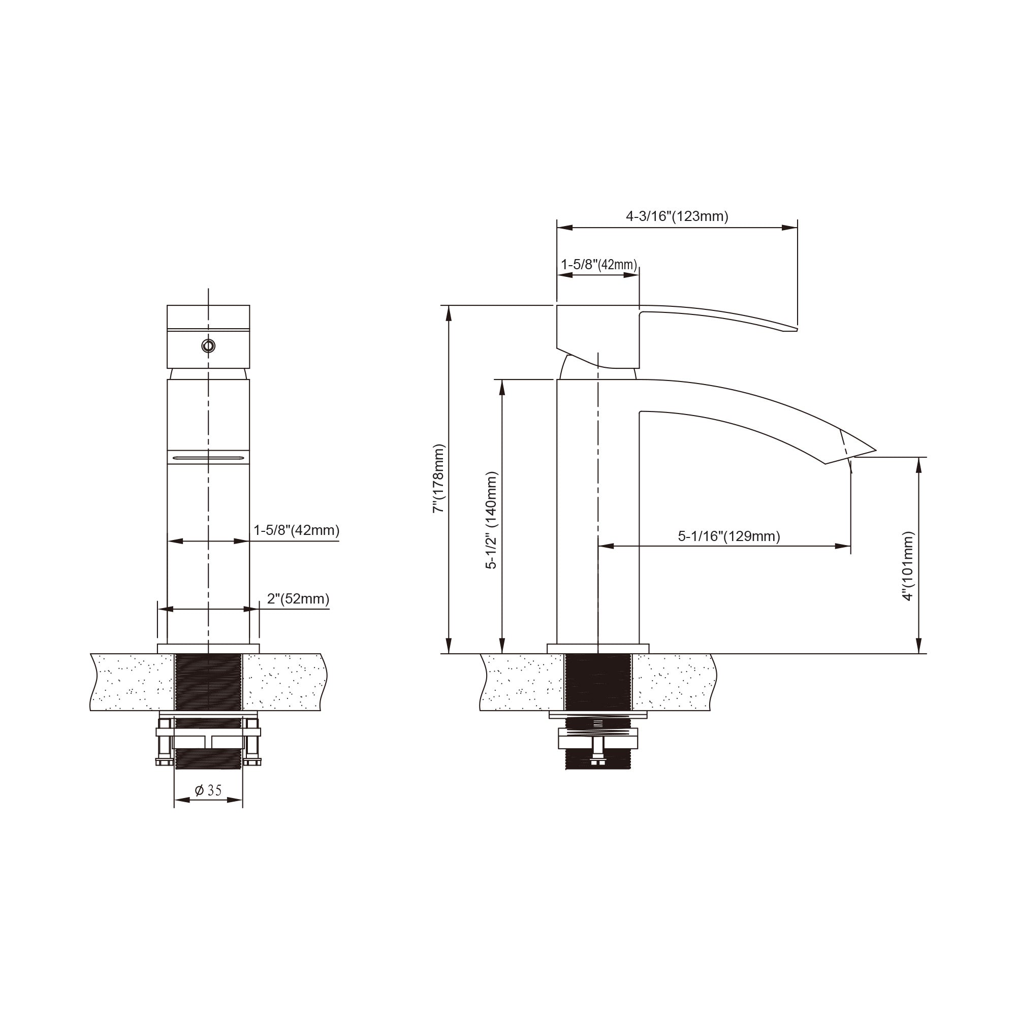Single Handle Lavatory Faucet - 8001 013