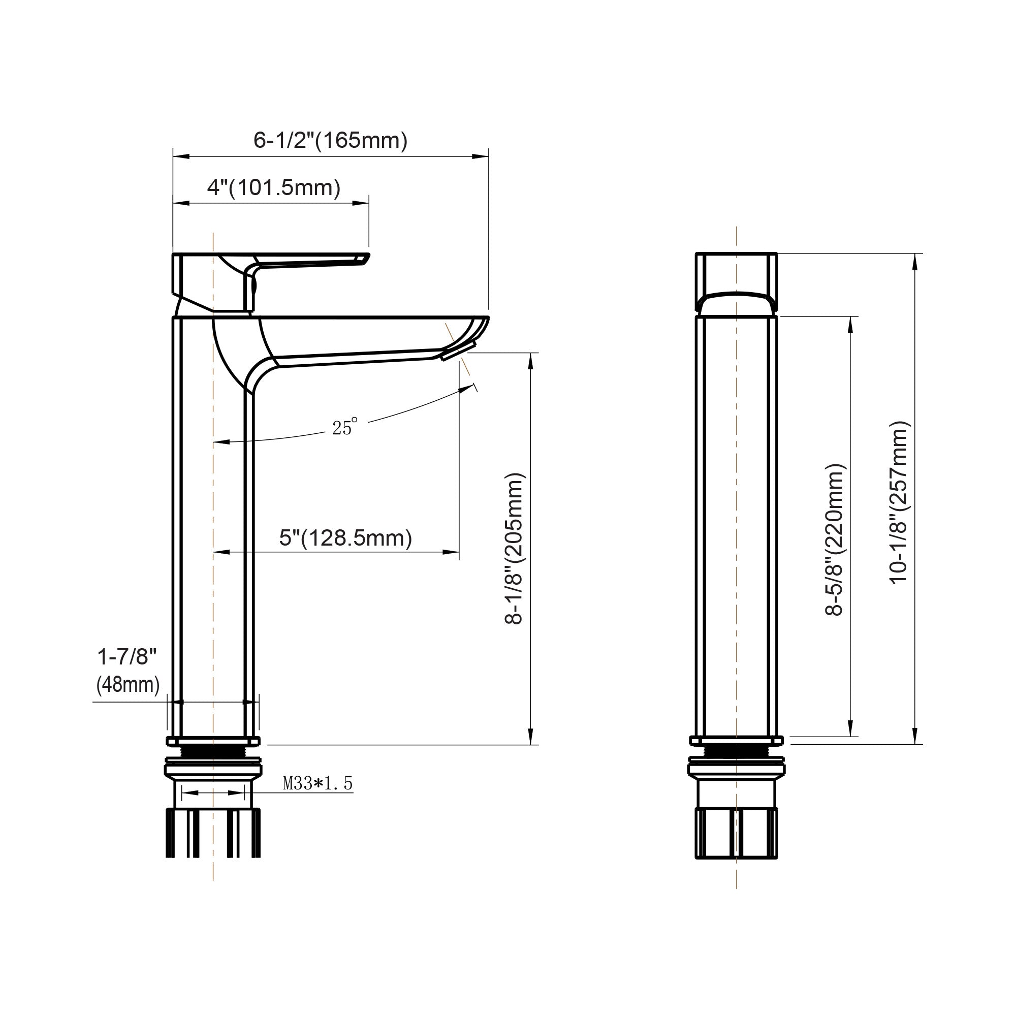 Single Handle Lavatory Faucet - 8001 022