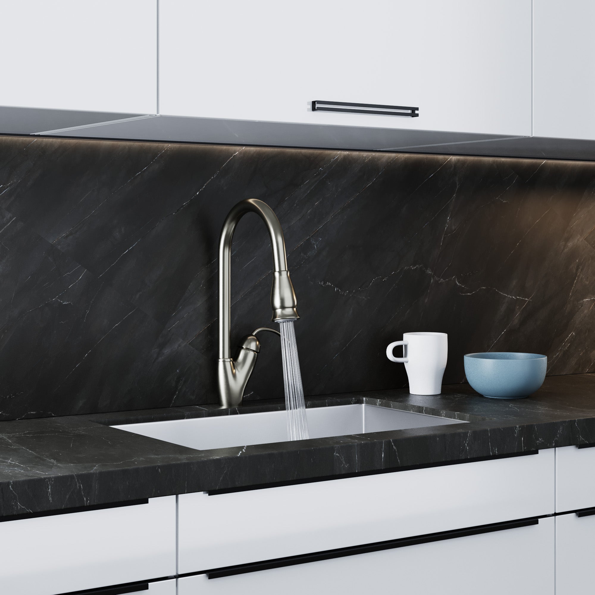 Single Handle Pull-Down Kitchen Faucet - 8002 011