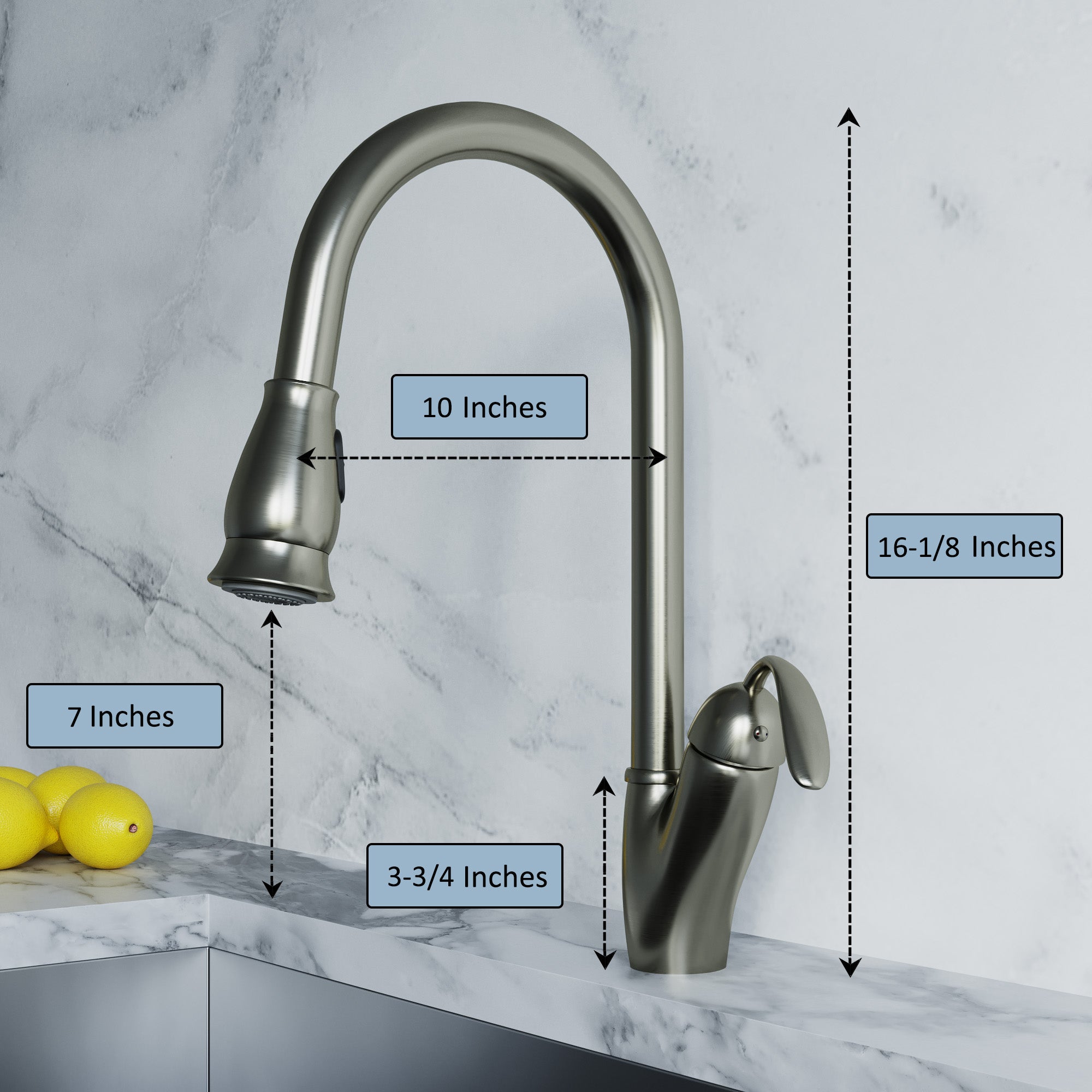 Single Handle Pull-Down Kitchen Faucet - 8002 011