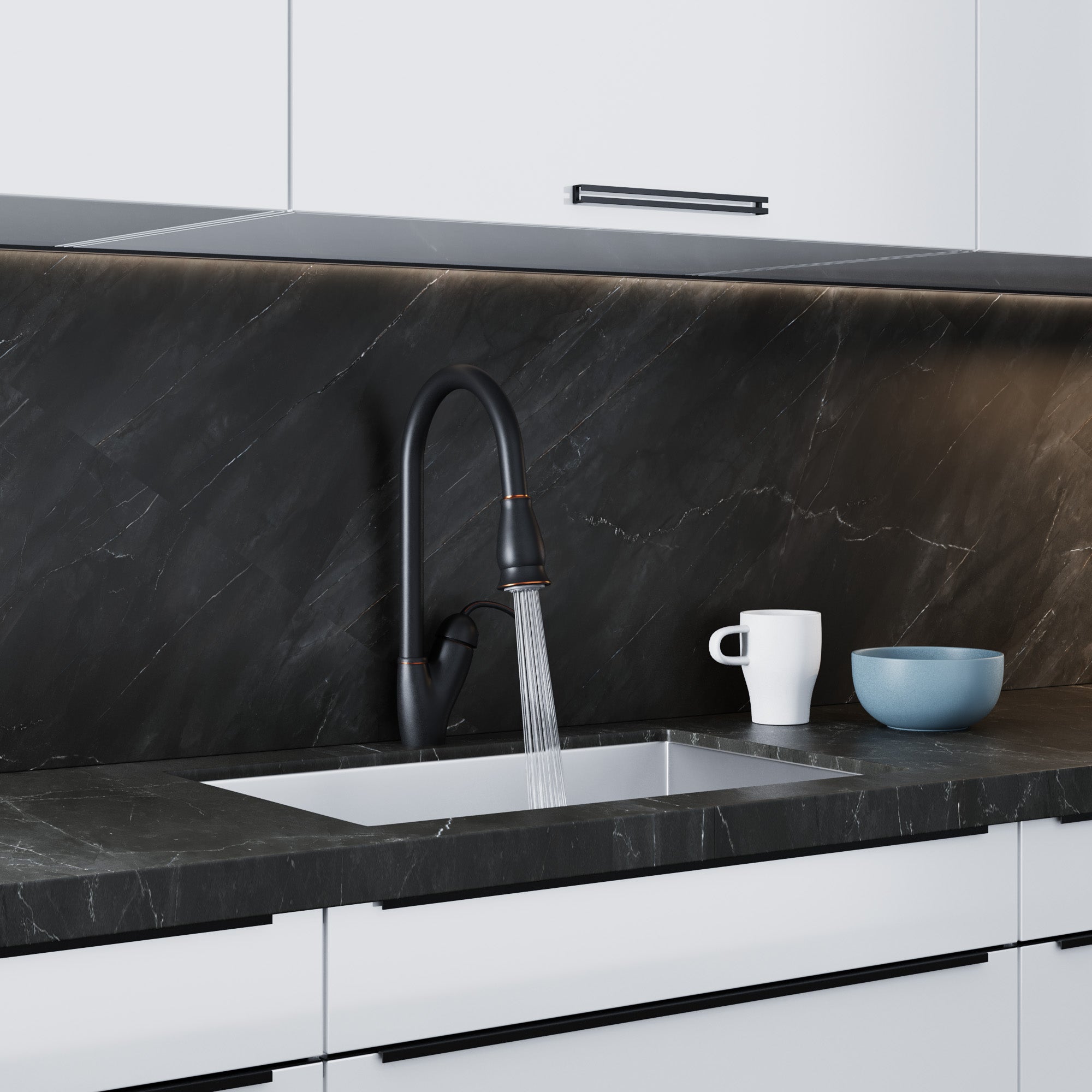 Single Handle Pull-Down Kitchen Faucet - 8002 011