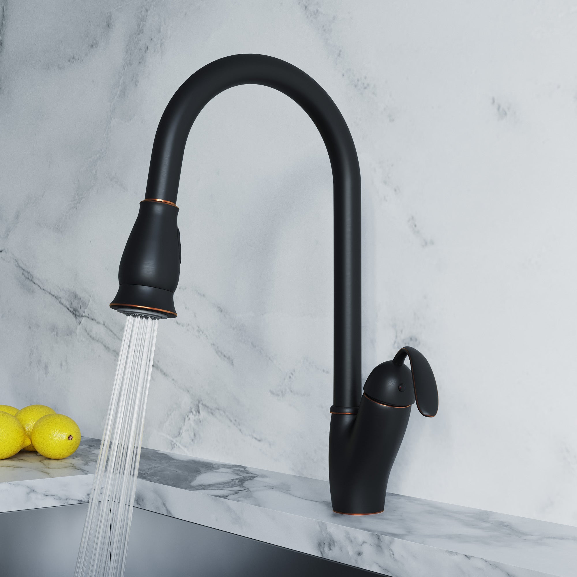 Single Handle Pull-Down Kitchen Faucet - 8002 011