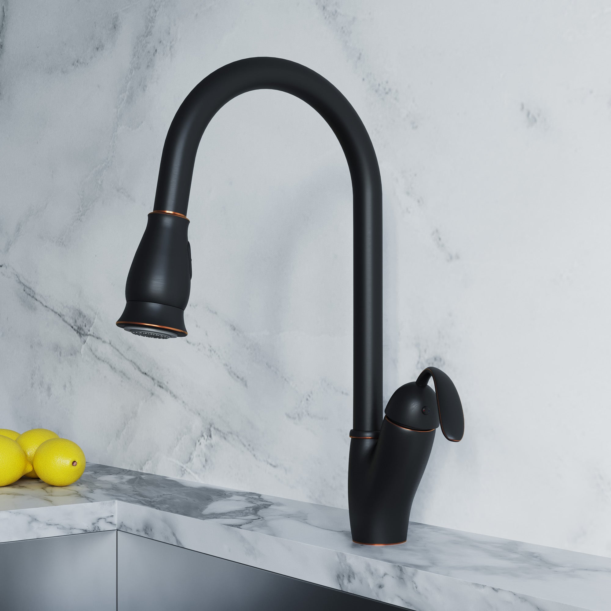Single Handle Pull-Down Kitchen Faucet - 8002 011