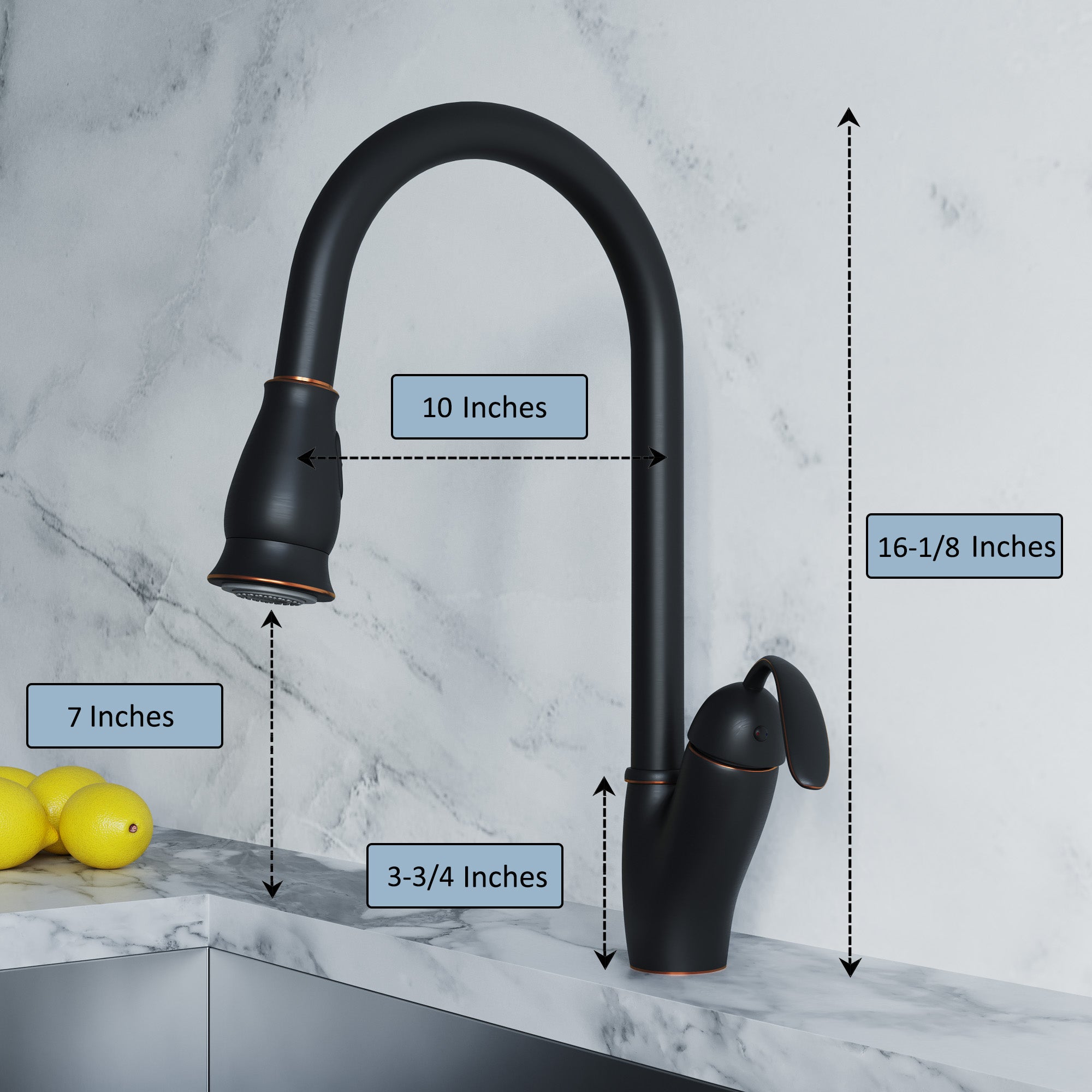 Single Handle Pull-Down Kitchen Faucet - 8002 011