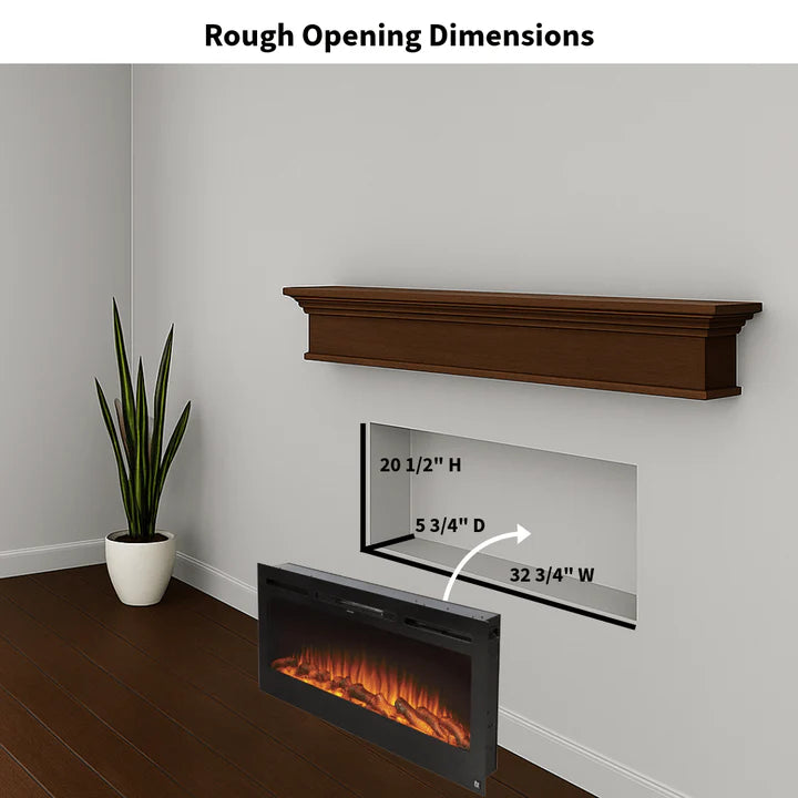 Touchstone Sideline® 40" Recessed Smart Electric Fireplace with Heat – 80027