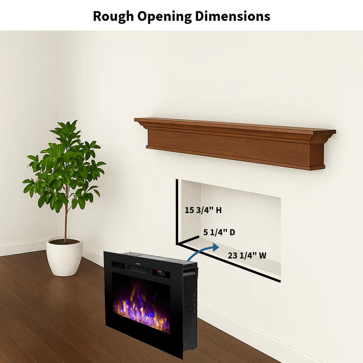 Touchstone Sideline® 28" Recessed Smart Electric Fireplace with Heat – 80028