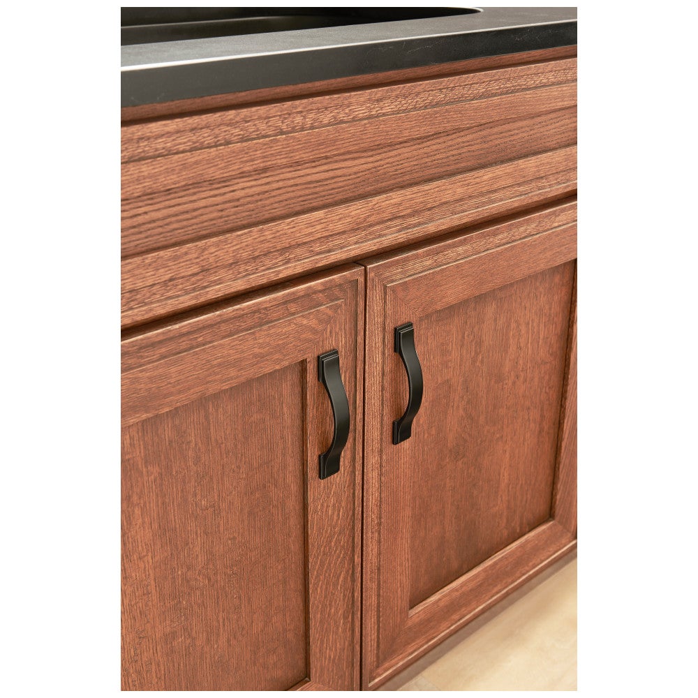 Hardware Resources 96 mm Center-to-Center Satin Nickel Strap Mirada Cabinet Pull