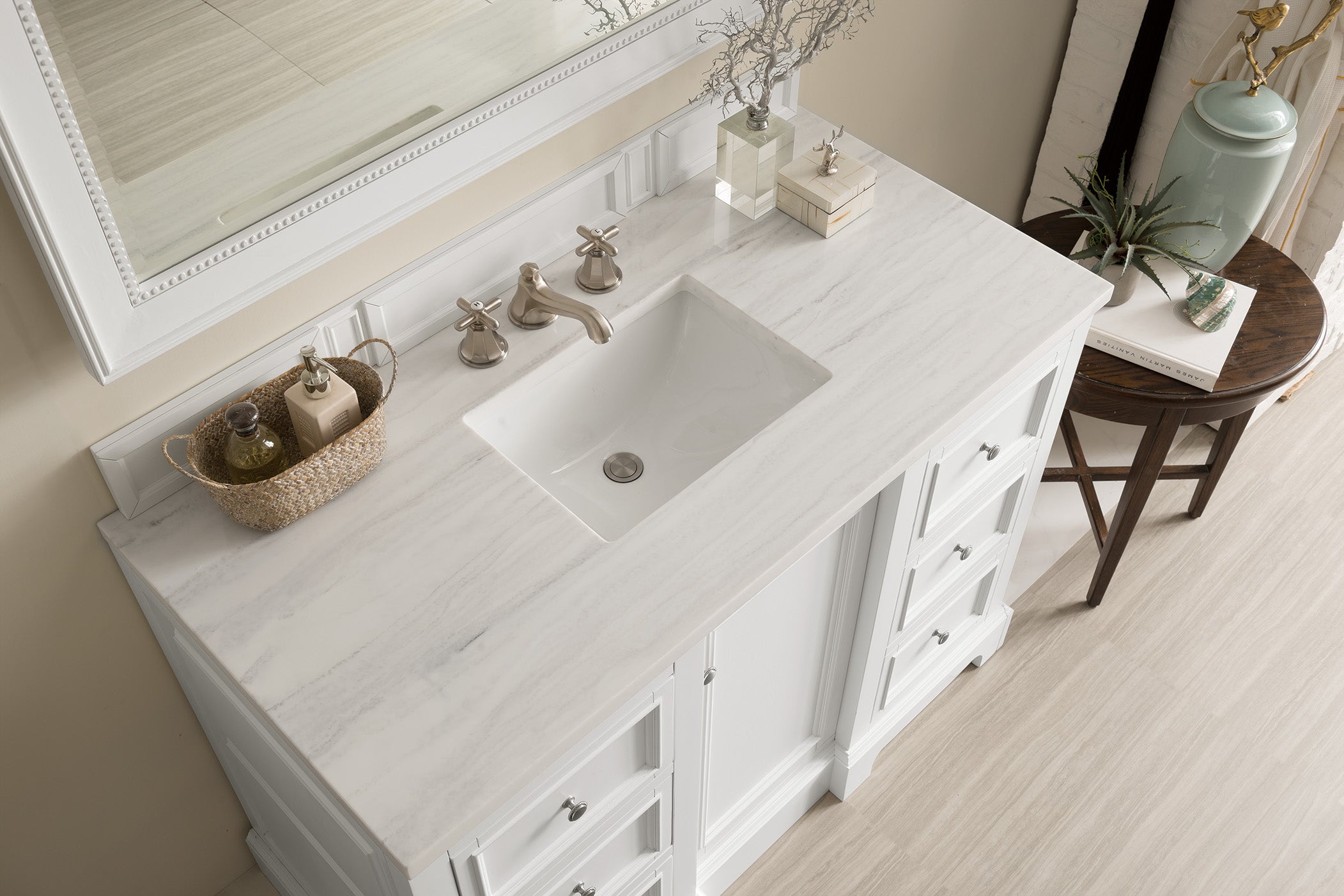 James Martin De Soto 48" Single Vanity in Bright White with 3cm Countertop