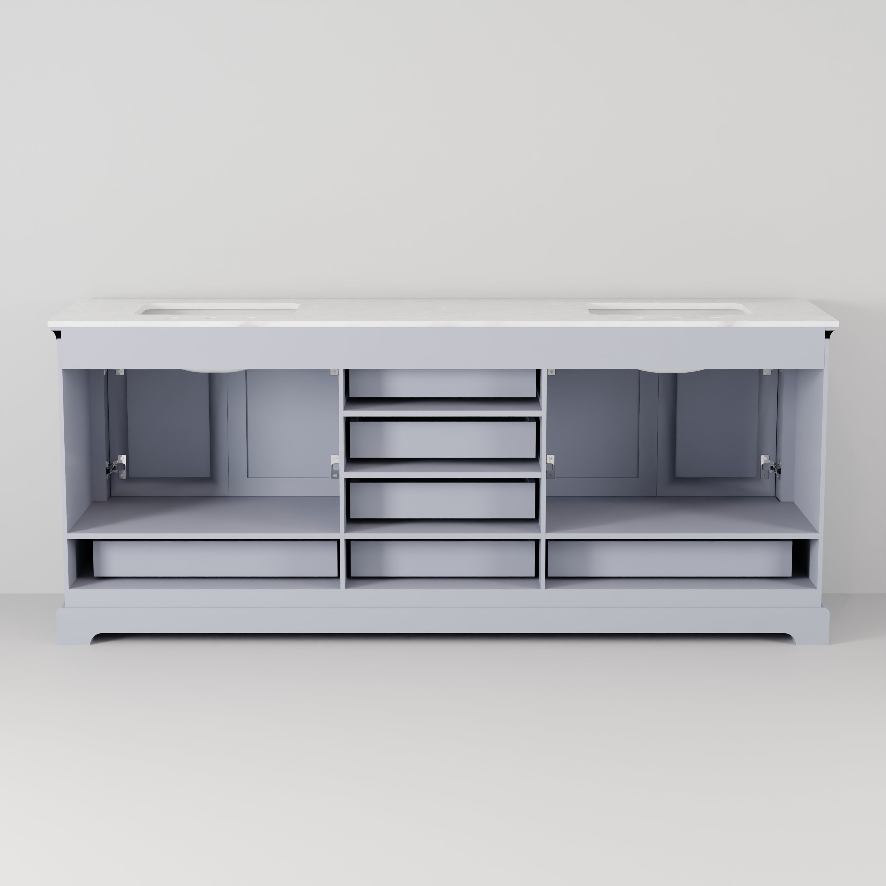 Dukes 80 in. W x 22 in. D Dark Grey Double Bath Vanity