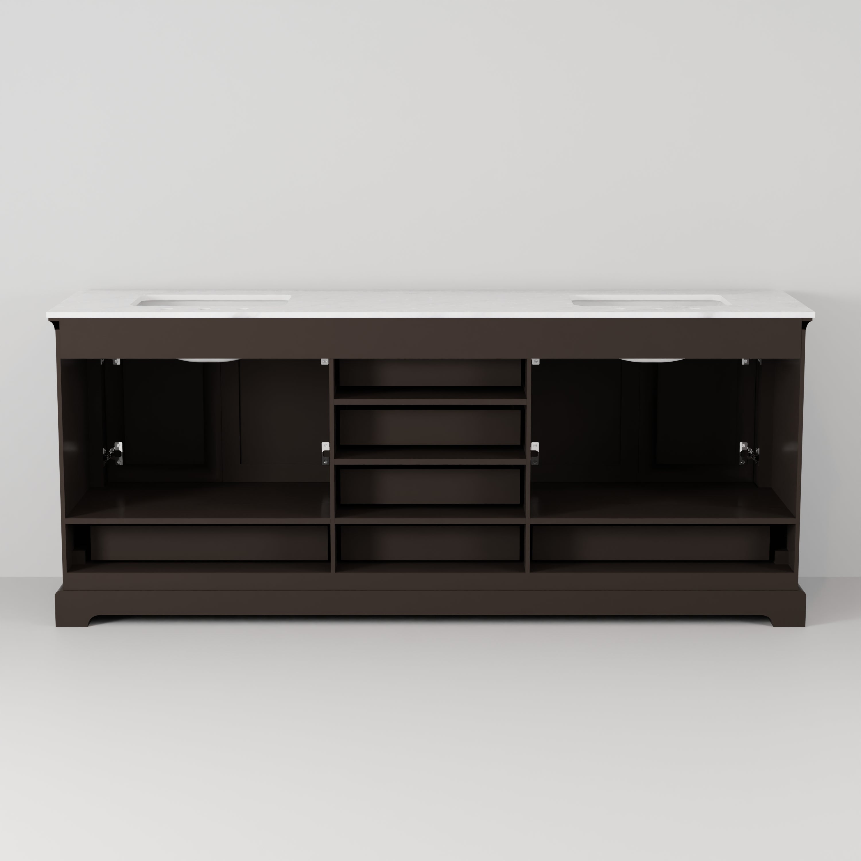 Dukes 80 in. W x 22 in. D Espresso Double Bath Vanity