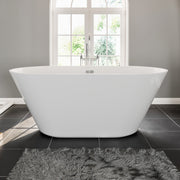 Eviva Aries 59" Glossy White Acrylic Freestanding Bathtub