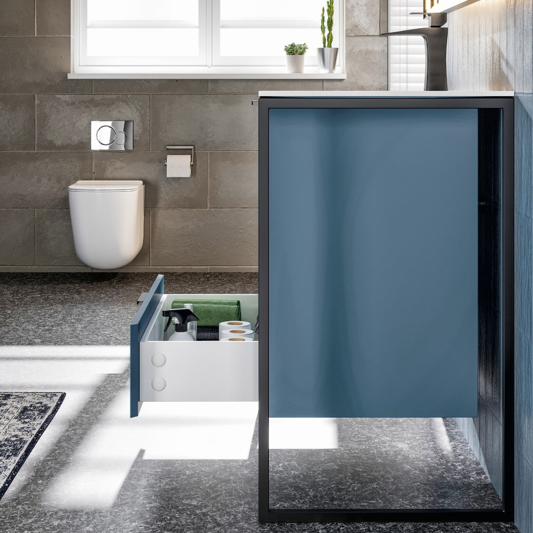 Eviva Onyx Wall Mount Bath Vanity with Solid Surface Top and Integrated Sink (26"-48")