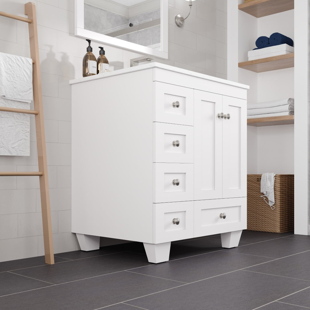 Eviva Acclaim Bath Vanity with Counter Top and Undermount Porcelain Sink (24"-30")