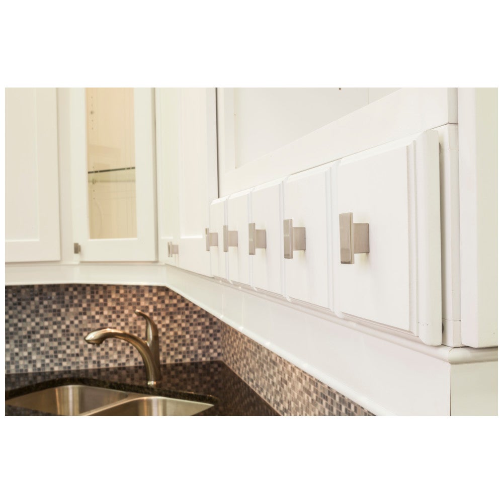 Hardware Resources 1-9/16" Overall Length Satin Nickel Rectangle Mirada Cabinet Knob