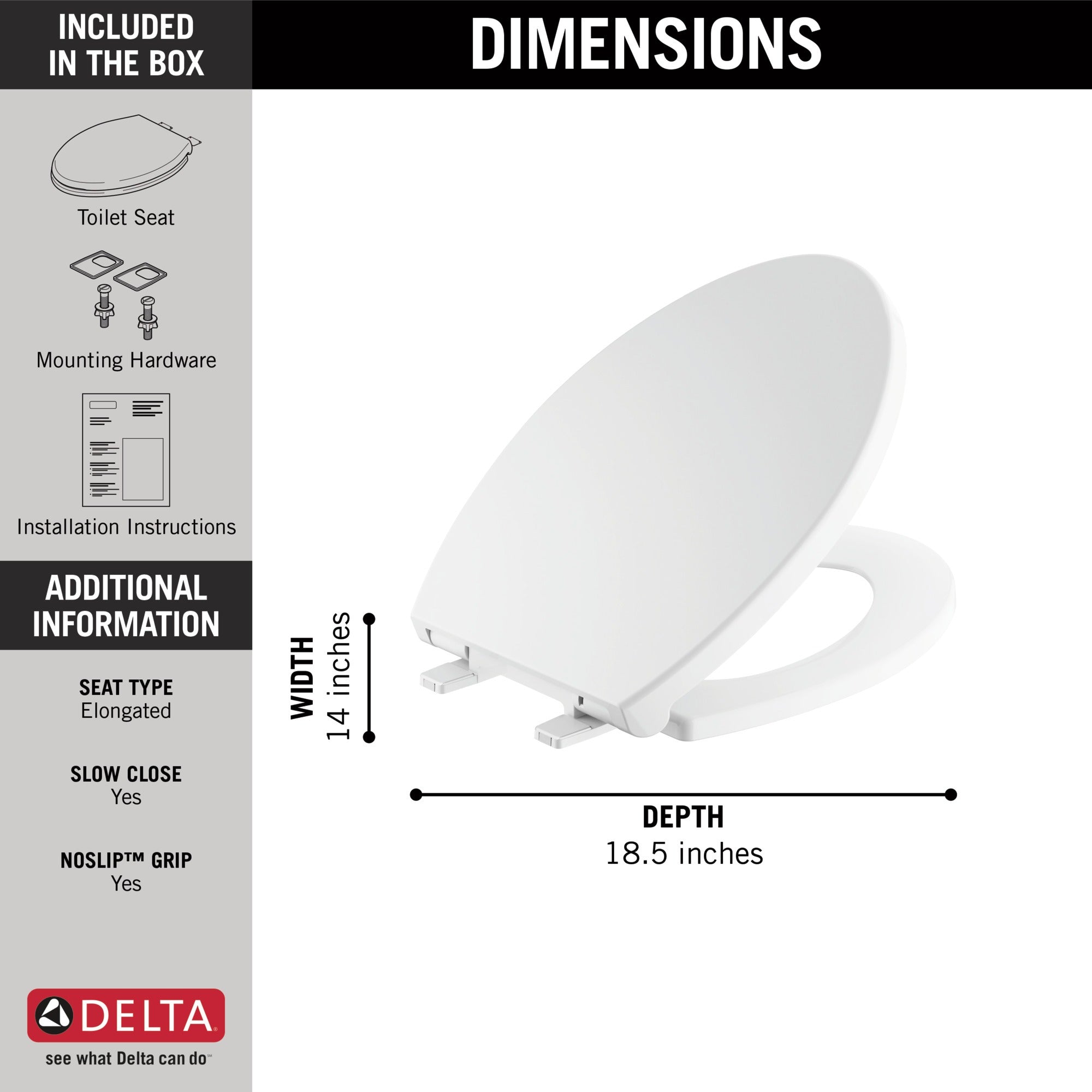 Delta Morgan® Elongated Slow-Close Seat