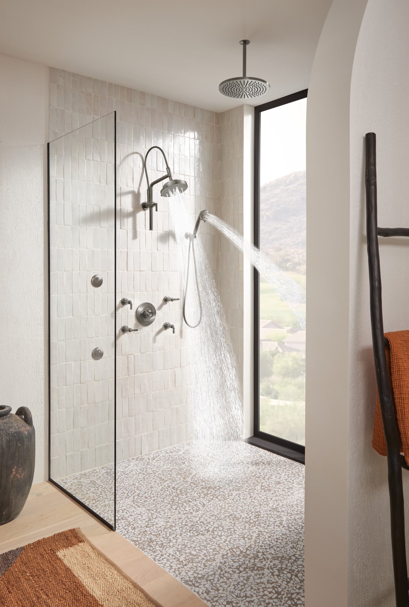 Brizo Essential™ Shower 10" Ceiling Mount Shower Arm And Round Flange