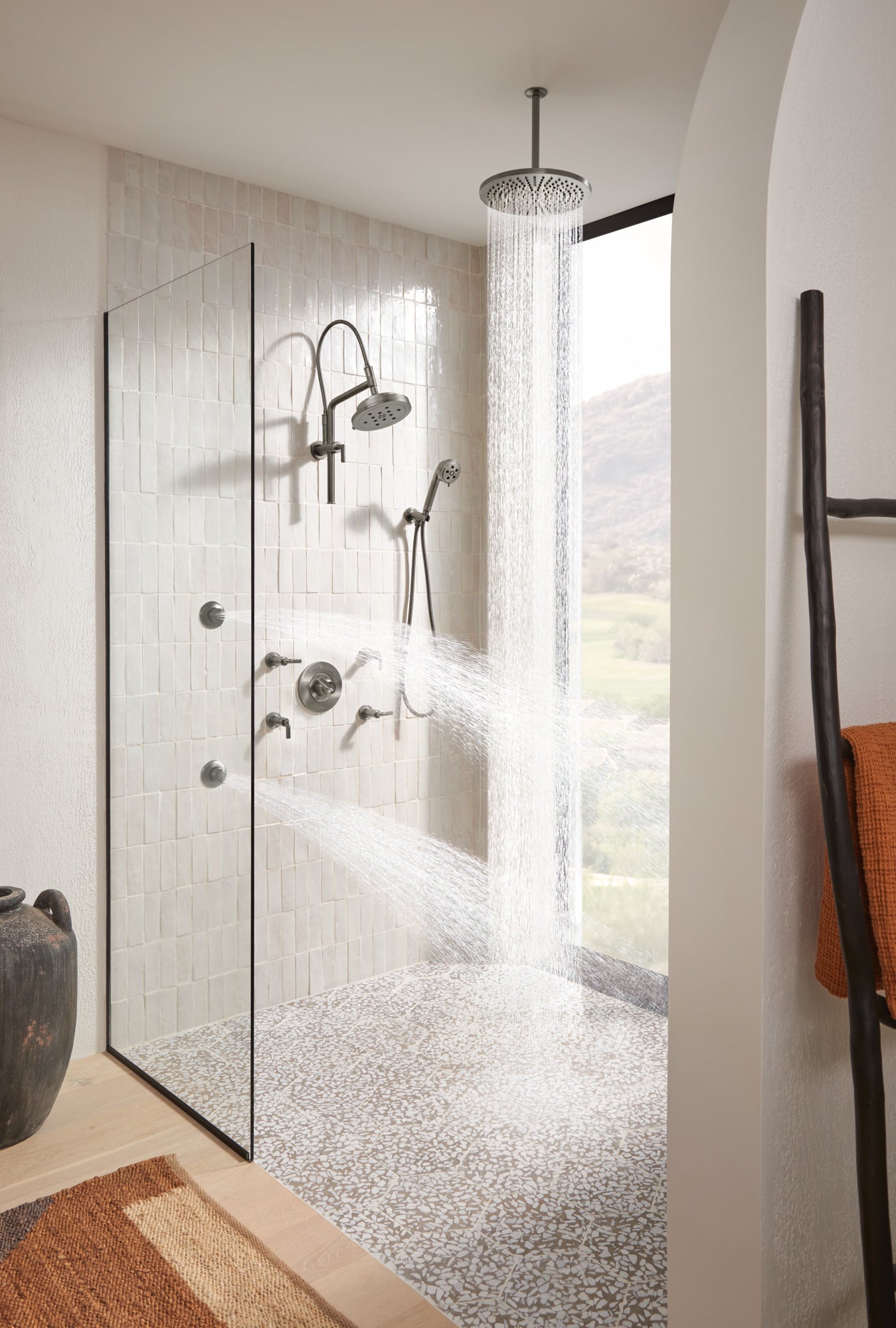 Brizo Litze® 8” H<sub>2</sub>Okinetic<sup>®</sup> Round Multi-Function Wall Mount Showerhead