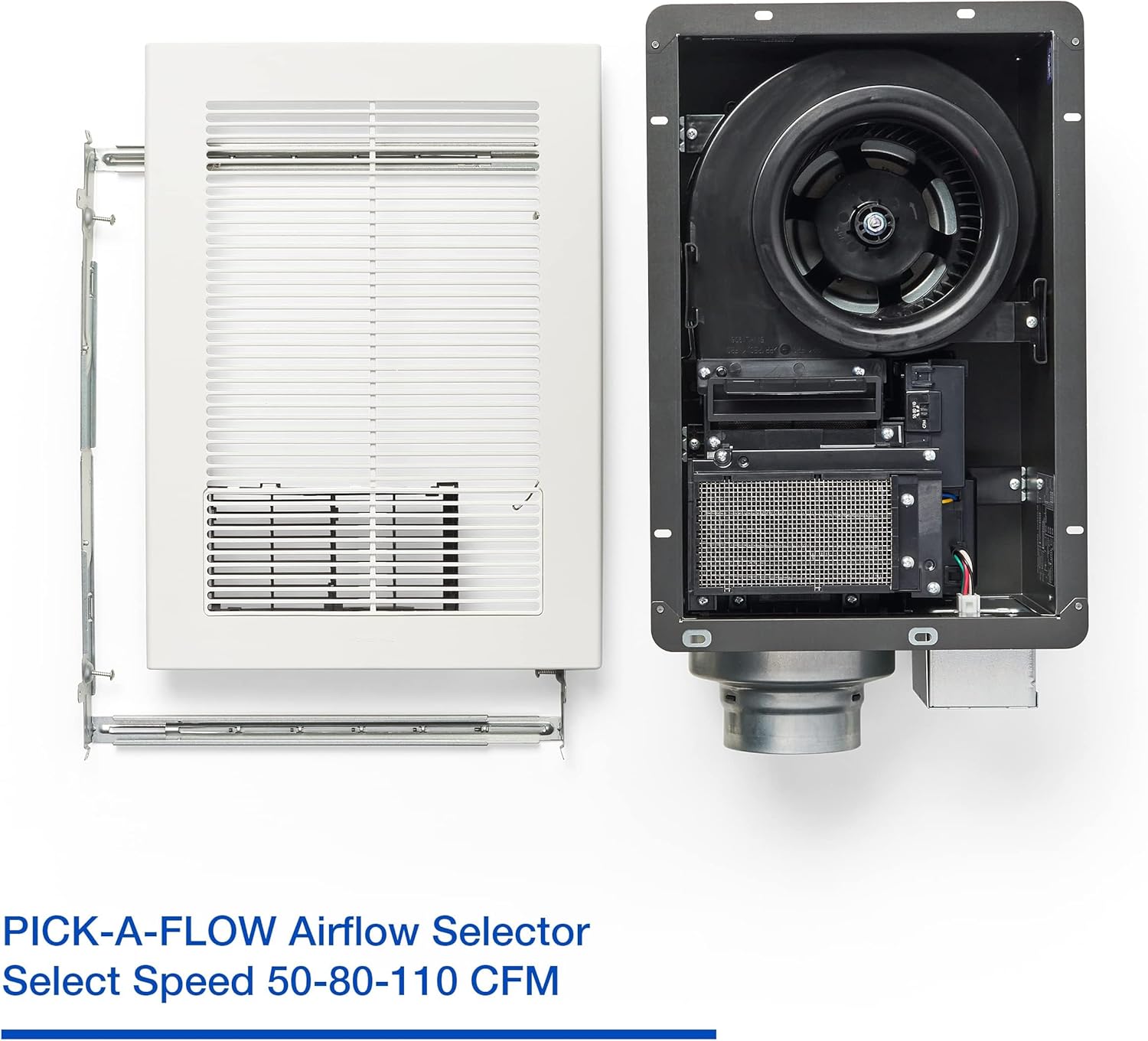 WhisperWarm® DC Fan with Heater, 50-80-110 CFM