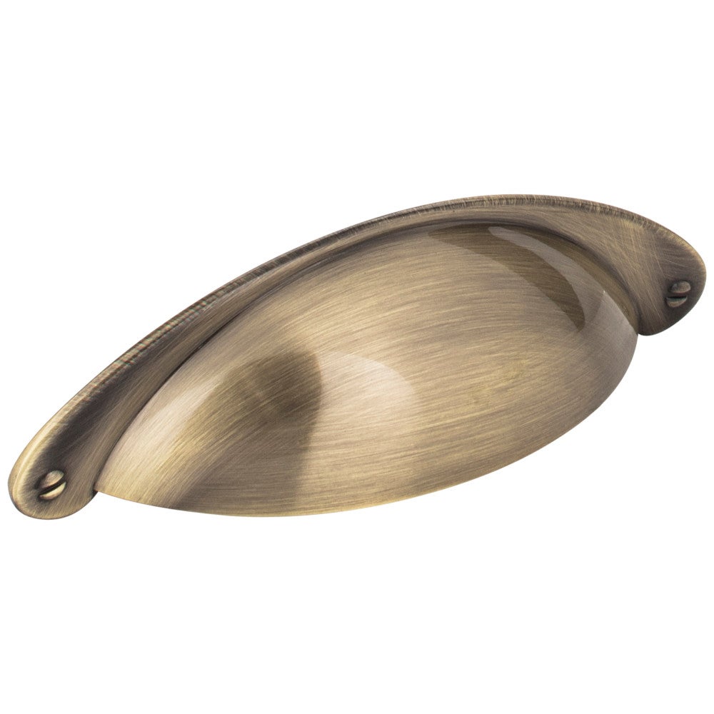 Hardware Resources 3" Center-to-Center Satin Nickel Lyon Cabinet Cup Pull