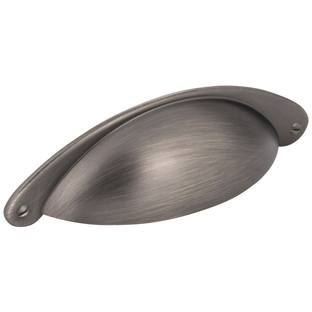 Hardware Resources 3" Center-to-Center Satin Nickel Lyon Cabinet Cup Pull