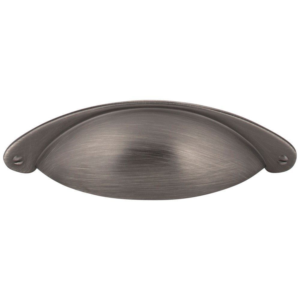 Hardware Resources 3" Center-to-Center Satin Nickel Lyon Cabinet Cup Pull