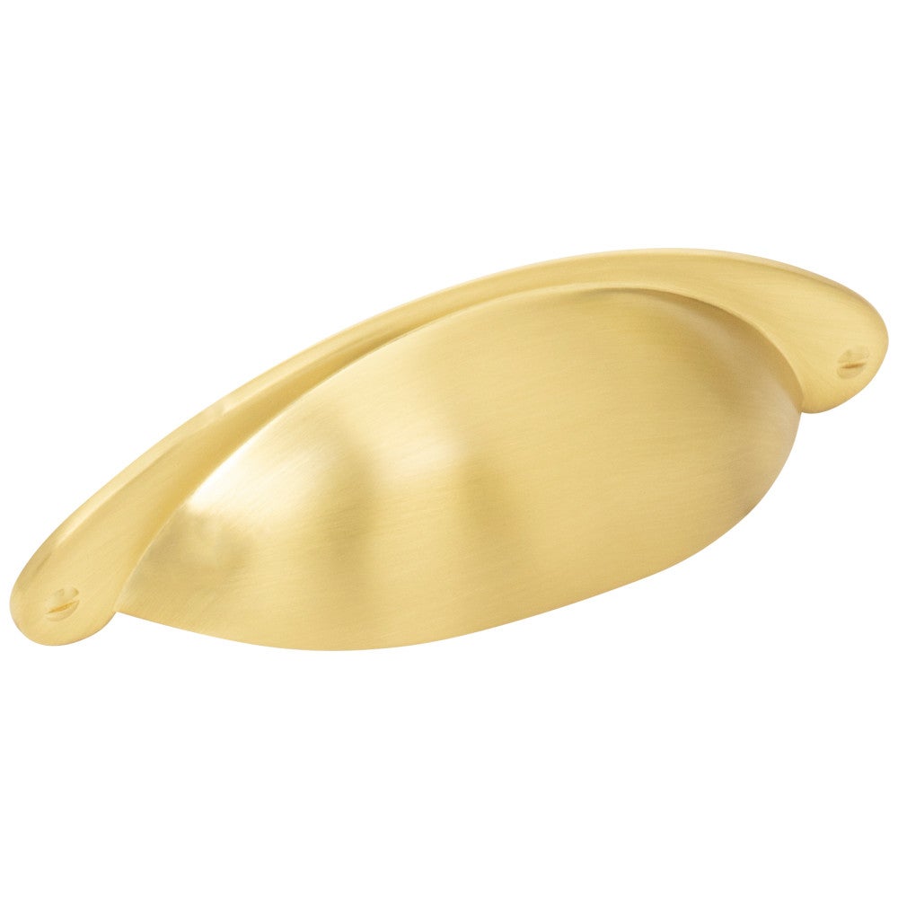 Hardware Resources 3" Center-to-Center Satin Nickel Lyon Cabinet Cup Pull