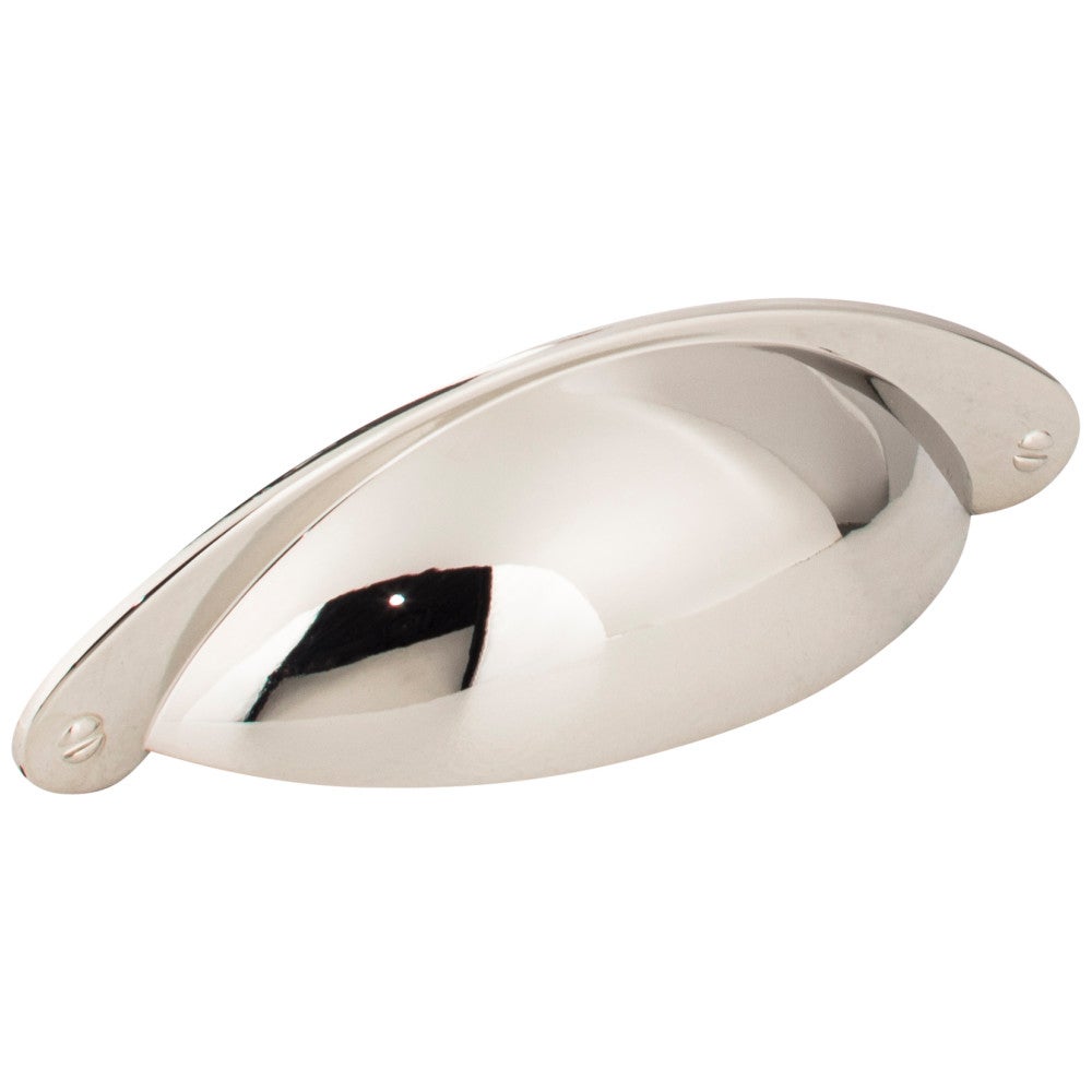 Hardware Resources 3" Center-to-Center Satin Nickel Lyon Cabinet Cup Pull