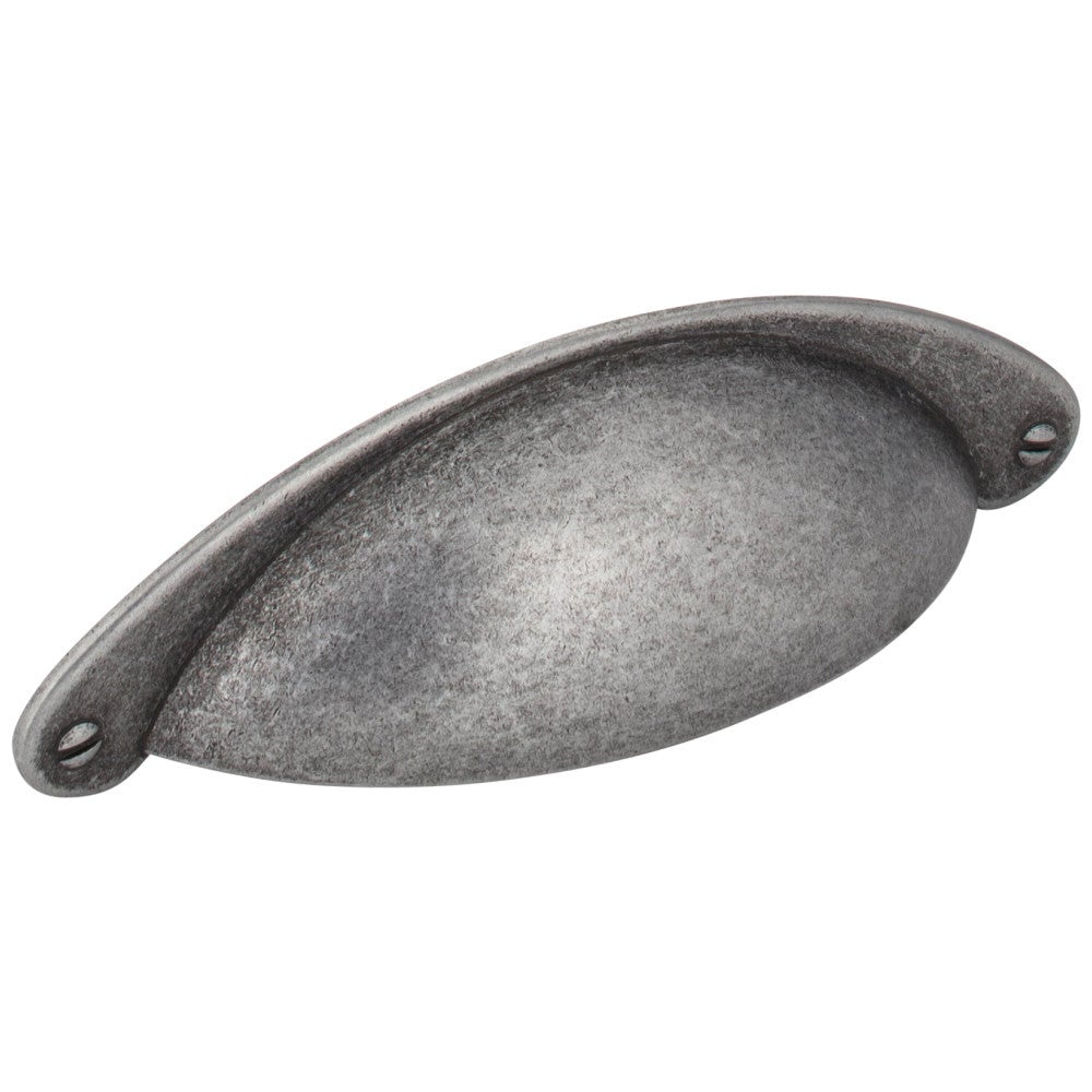 Hardware Resources 3" Center-to-Center Satin Nickel Lyon Cabinet Cup Pull