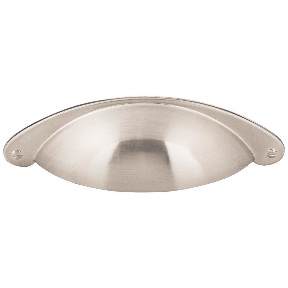 Hardware Resources 3" Center-to-Center Satin Nickel Lyon Cabinet Cup Pull
