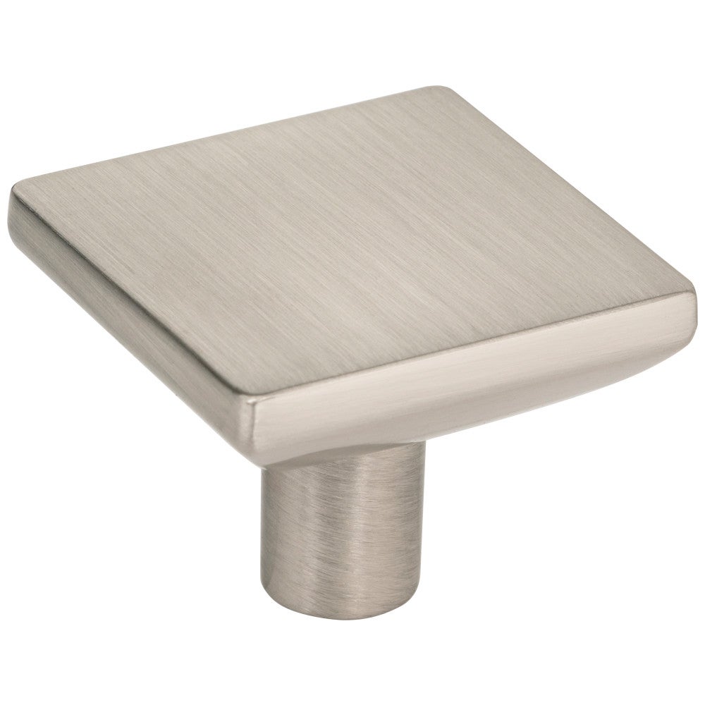 1-1/4" Overall Length Satin Nickel Walker 1 Square Knob