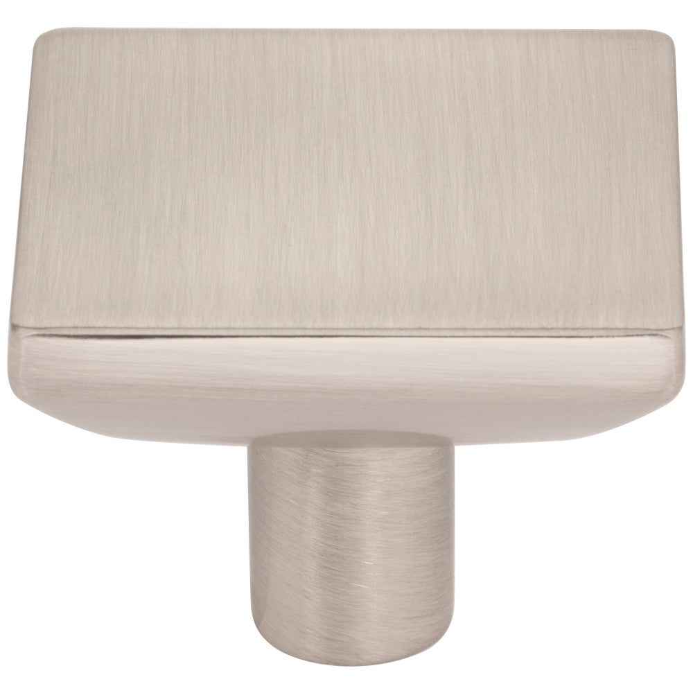 1-1/4" Overall Length Satin Nickel Walker 1 Square Knob