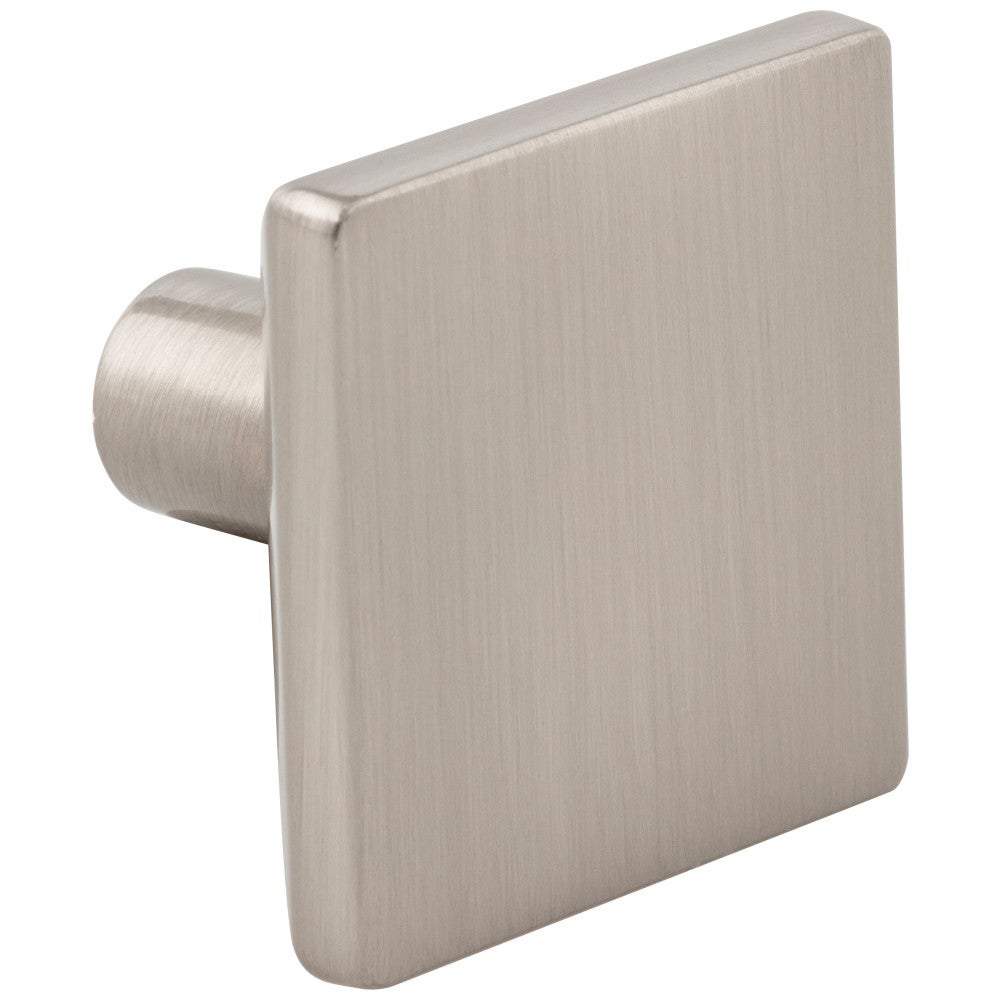 1-1/4" Overall Length Satin Nickel Walker 1 Square Knob