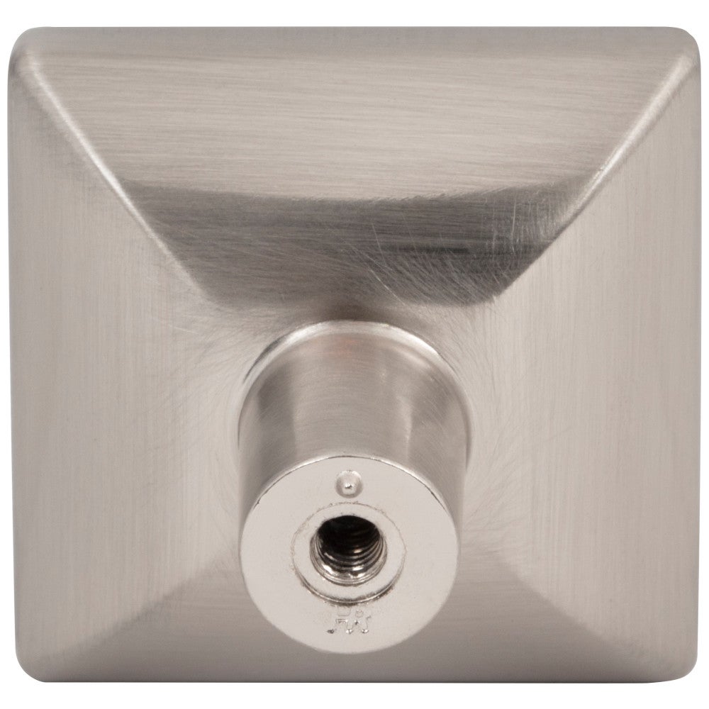 1-1/4" Overall Length Satin Nickel Walker 1 Square Knob