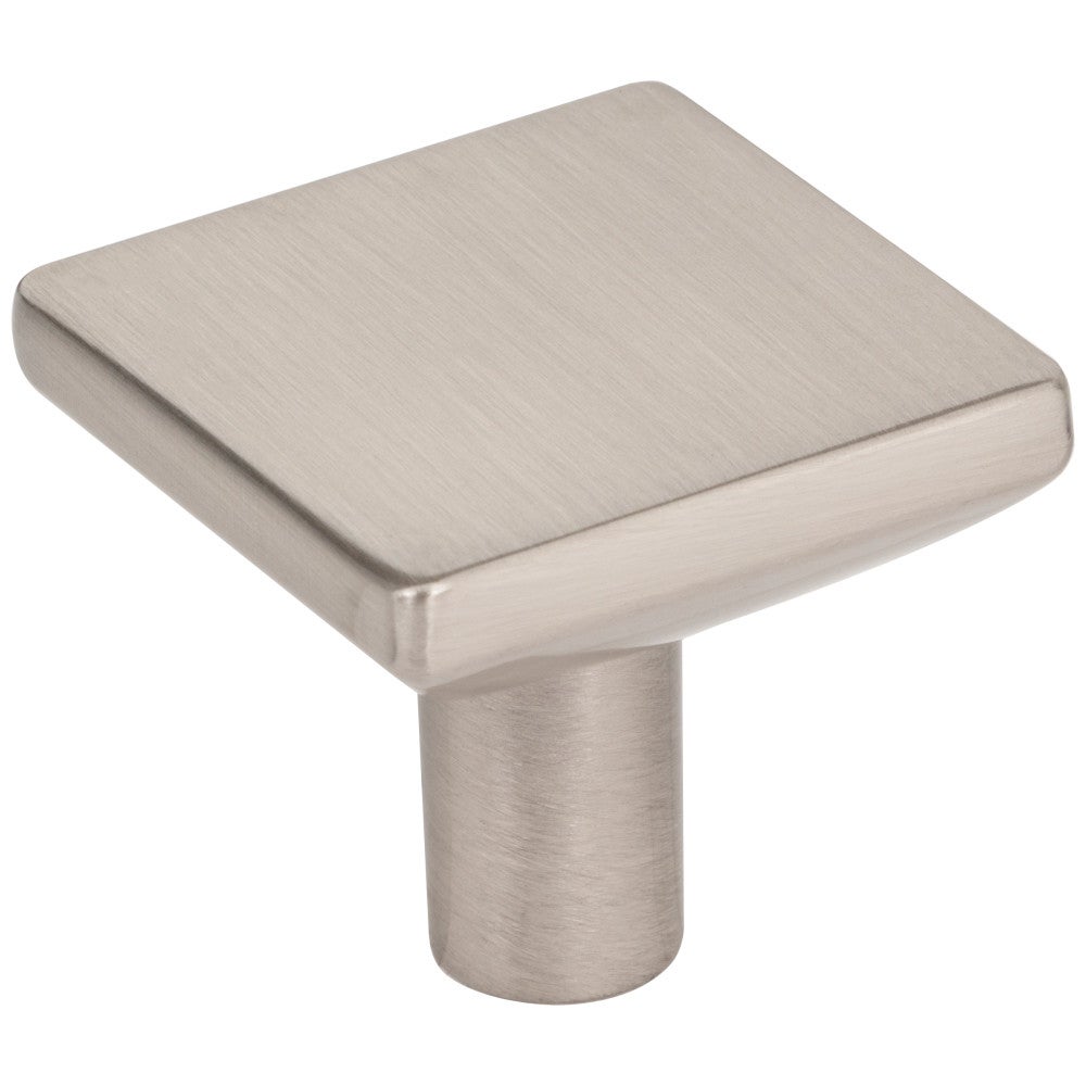 1-1/4" Overall Length Satin Nickel Walker 1 Square Knob