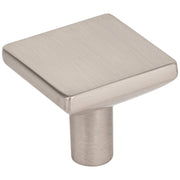 1-1/4" Overall Length Satin Nickel Walker 1 Square Knob