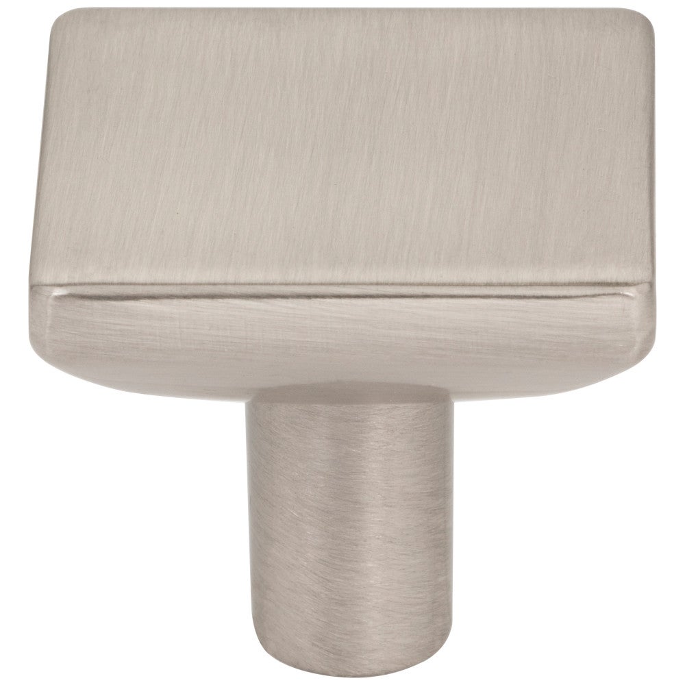 1-1/4" Overall Length Satin Nickel Walker 1 Square Knob