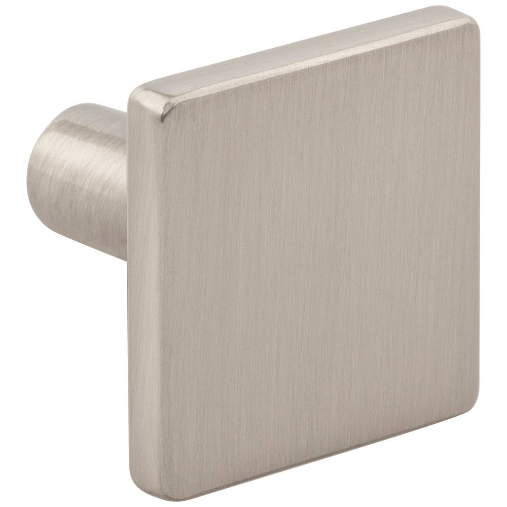 1-1/4" Overall Length Satin Nickel Walker 1 Square Knob