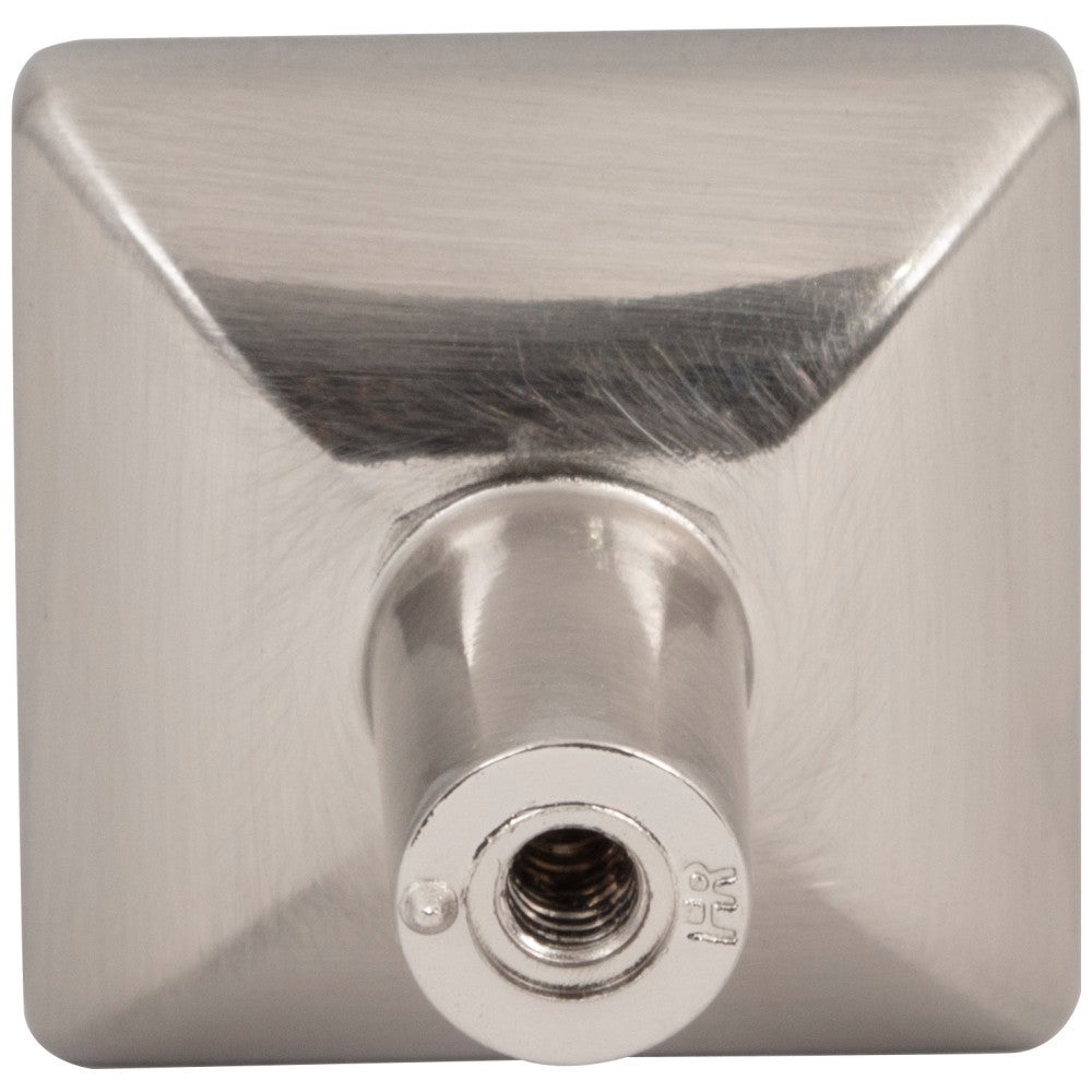 1-1/4" Overall Length Satin Nickel Walker 1 Square Knob