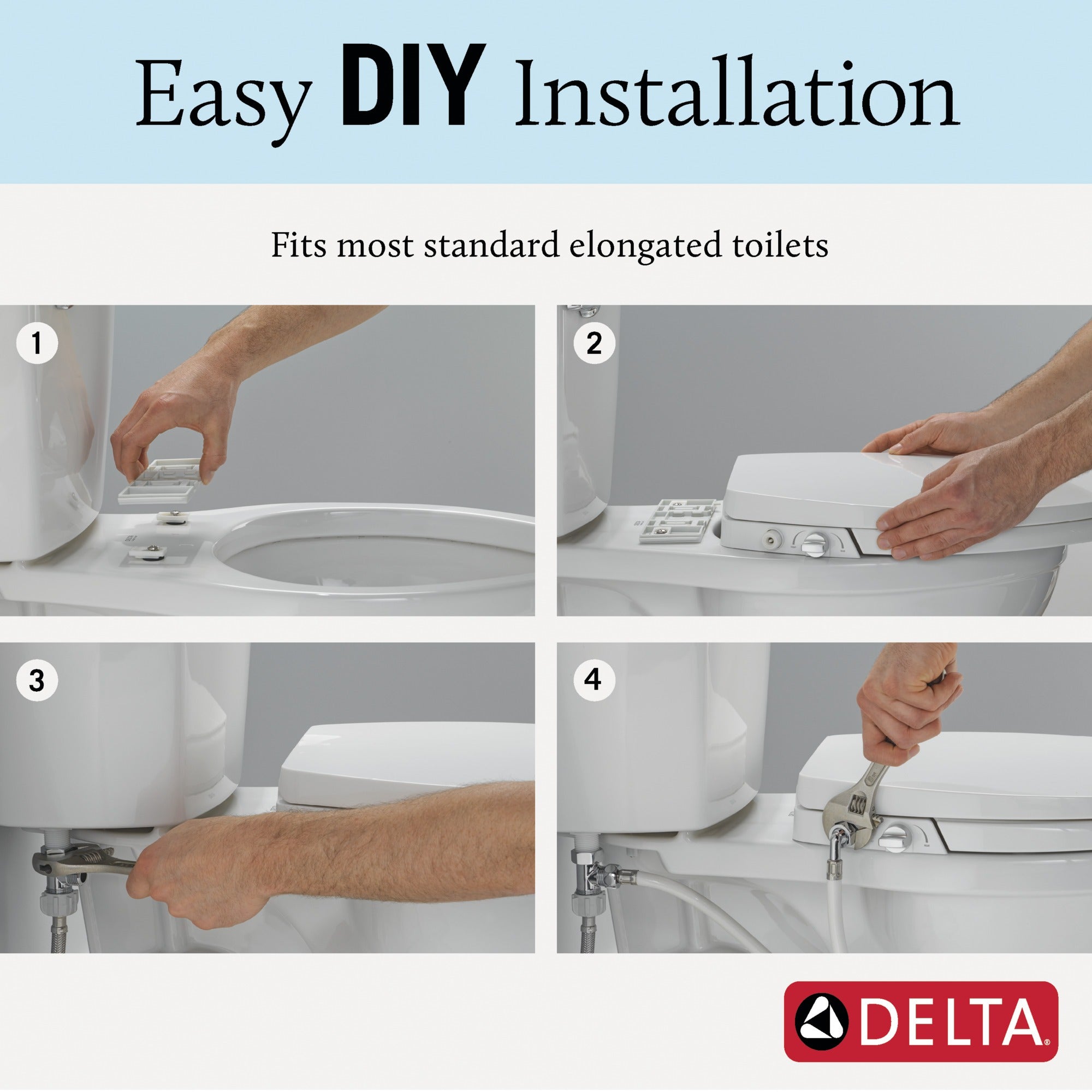 Delta Refresh Manual Elongated Bidet Seat