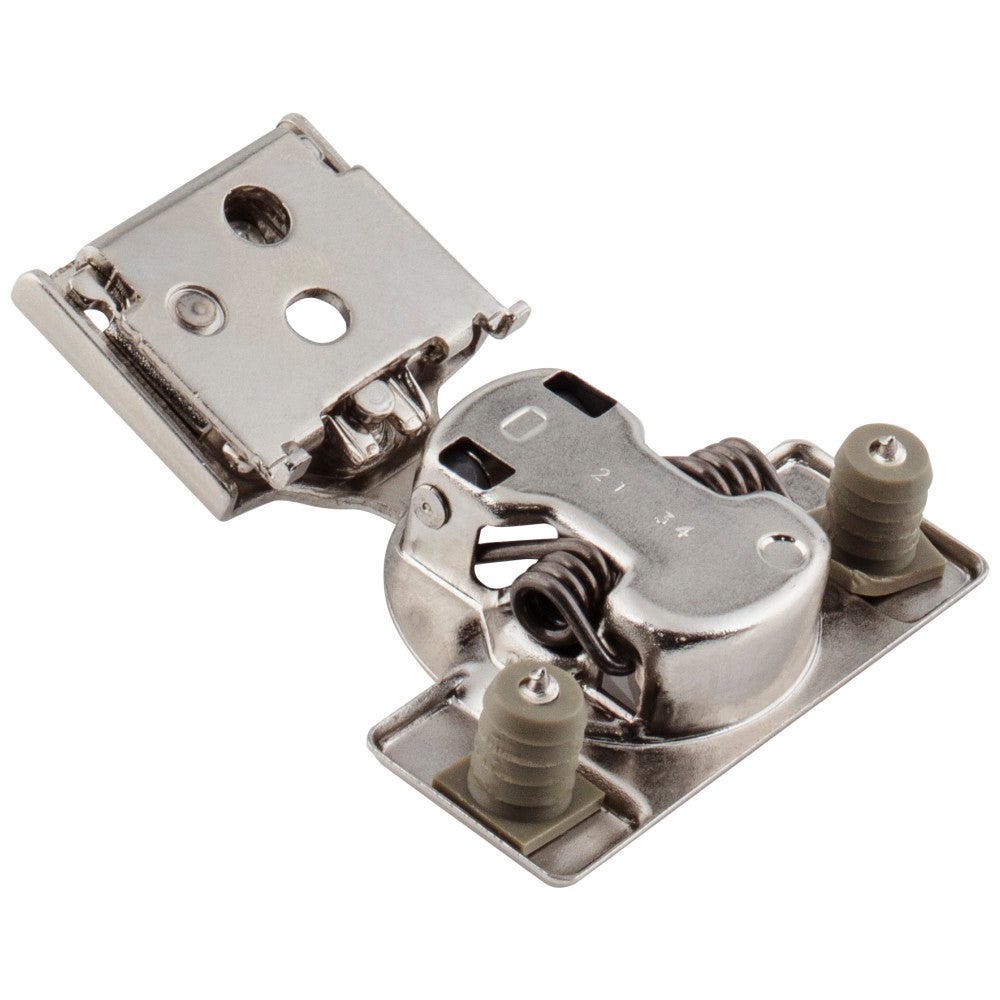 Hardware Resources HR MAX 105° 1/2" Overlay Self-close Compact Hinge with 2 Cleats and Press-in 8mm Dowels.