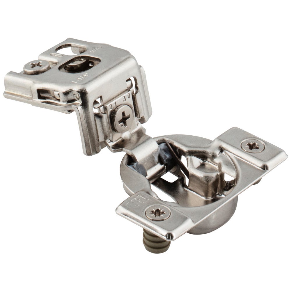 Hardware Resources HR MAX 105° 1-1/4" Overlay Self-close Compact Hinge with 2 Cleats and Press-in 8mm Dowels.