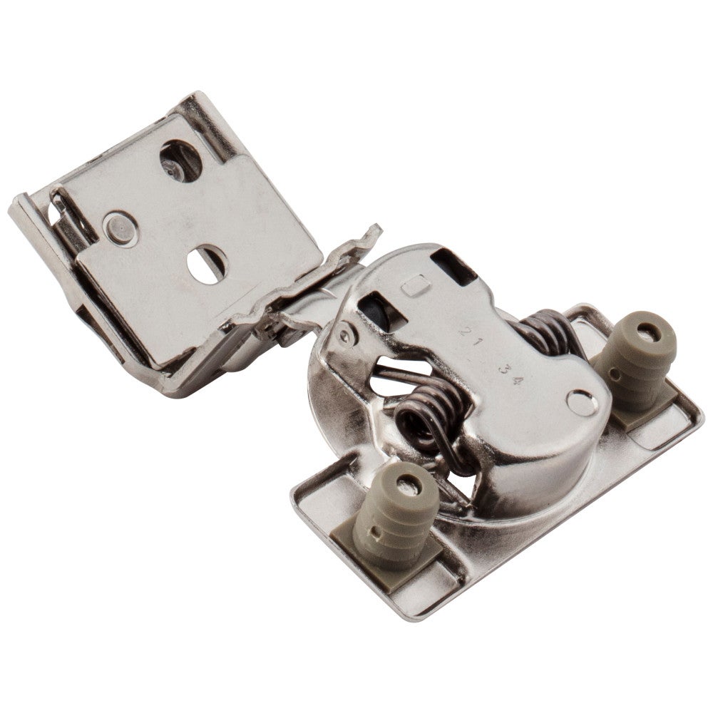Hardware Resources HR MAX 105° 1-1/4" Overlay Self-close Compact Hinge with 2 Cleats and Press-in 8mm Dowels.