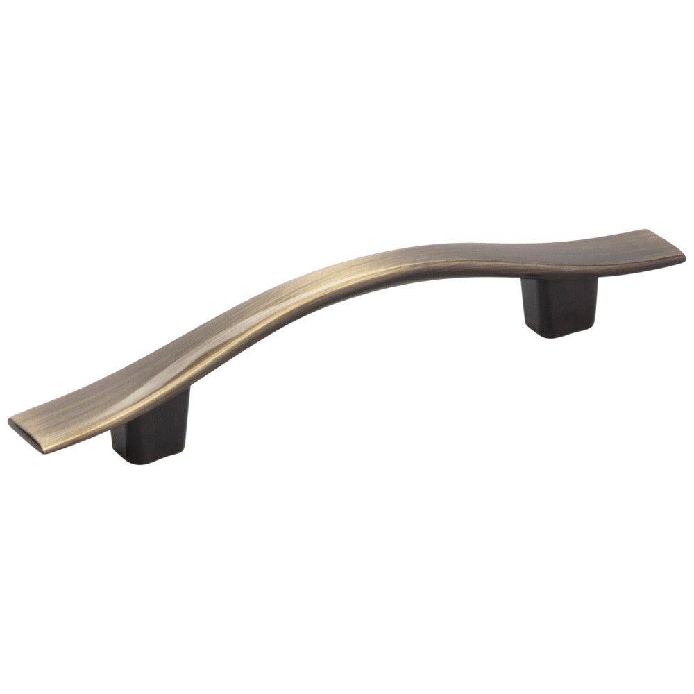 Hardware Resources 3" Center-to-Center Brushed Antique Brass Square Kingsport Cabinet Pull
