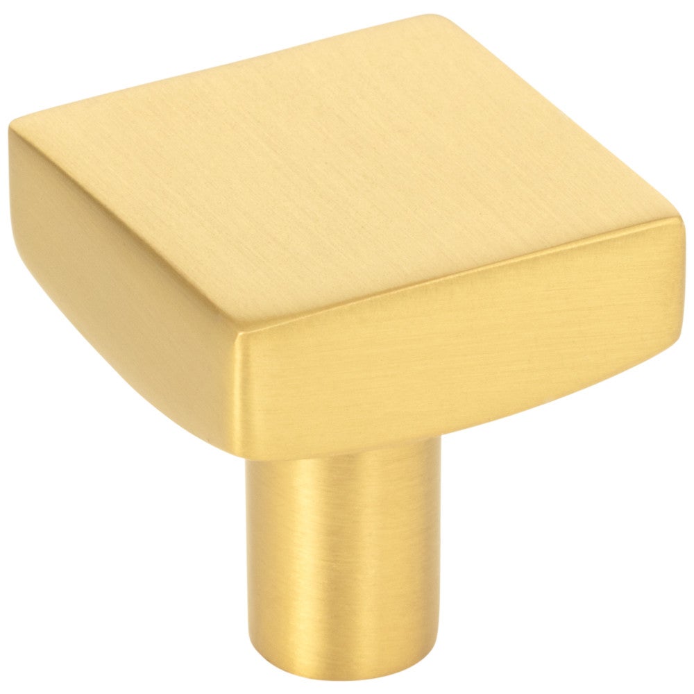 Hardware Resources 1-1/8" Overall Length Satin Nickel Square Dominique Cabinet Knob