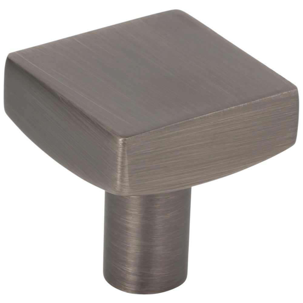 Hardware Resources 1-1/8" Overall Length Satin Nickel Square Dominique Cabinet Knob