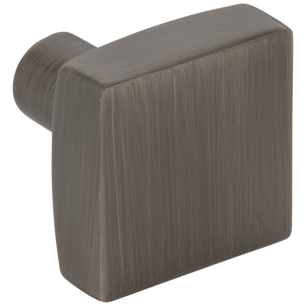 Hardware Resources 1-1/8" Overall Length Satin Nickel Square Dominique Cabinet Knob